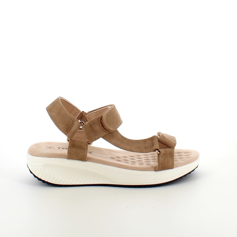 Brun sandal med god såle og støtte