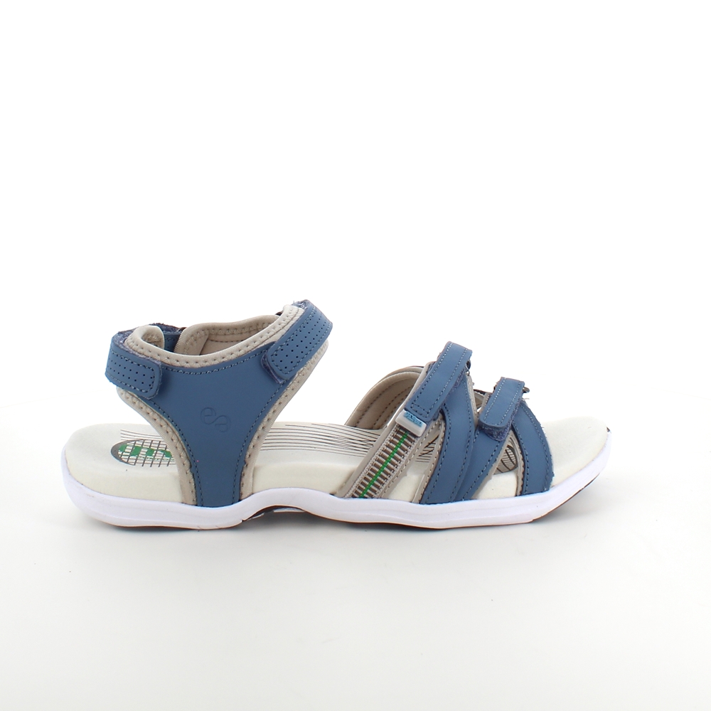 Blå sandal fra Green Comfort med fire justerbare stropper