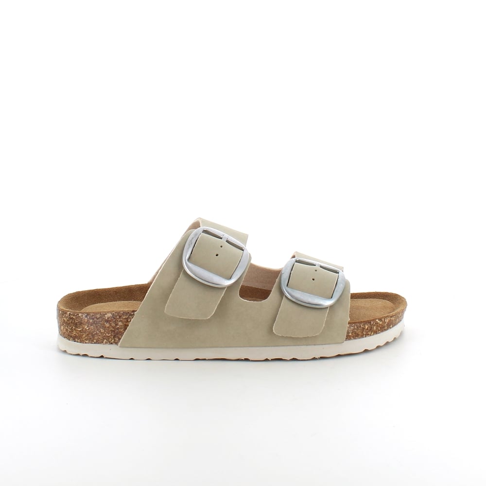 Beige Cruz biosandal med brede remmer