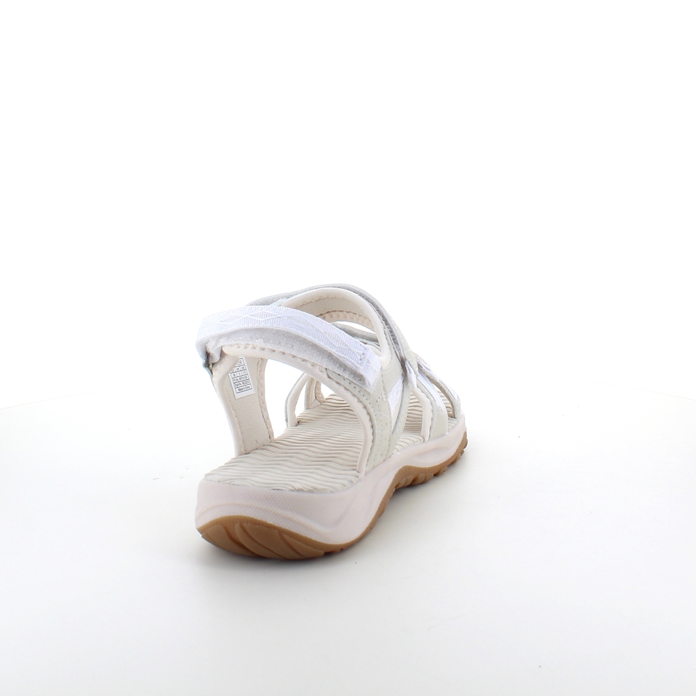 Beige sportssandal med 3 borrelåsstropper