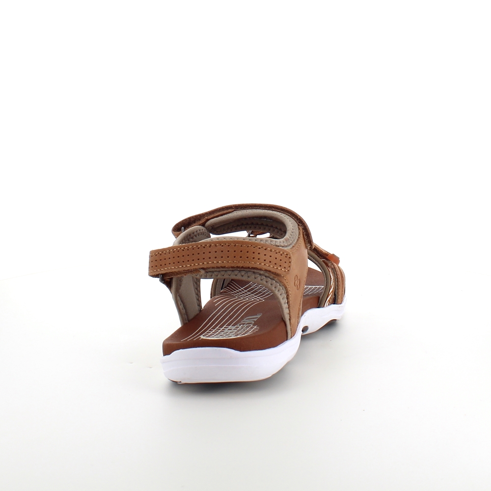 Brun sandal fra Green Comfort med fire justerbare remmer