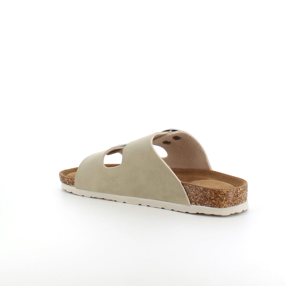 Beige Cruz biosandal med brede remmer