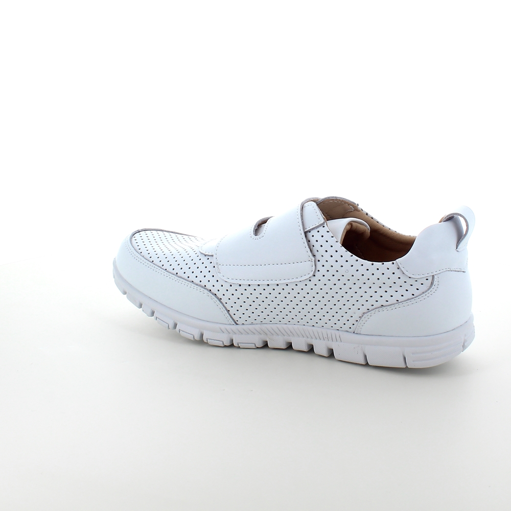 Pustende skinnsko med borrelåsremmer