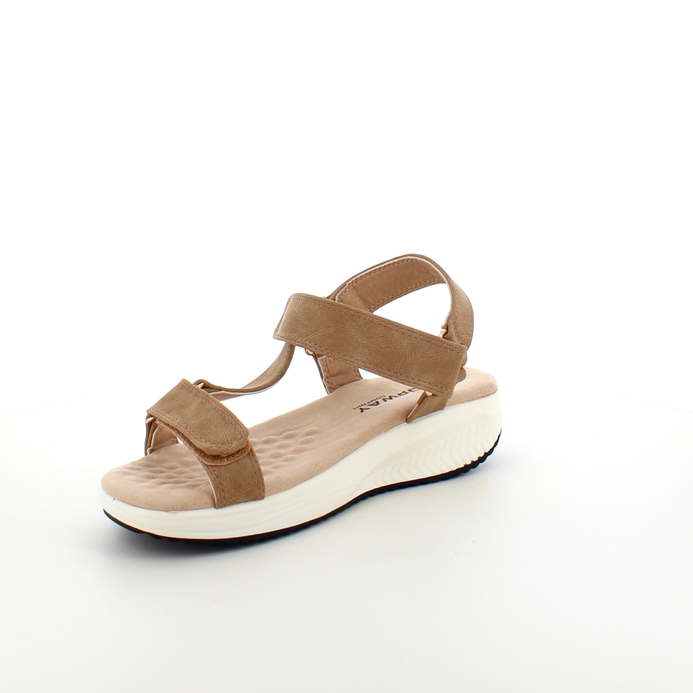 Brun sandal med god såle og støtte