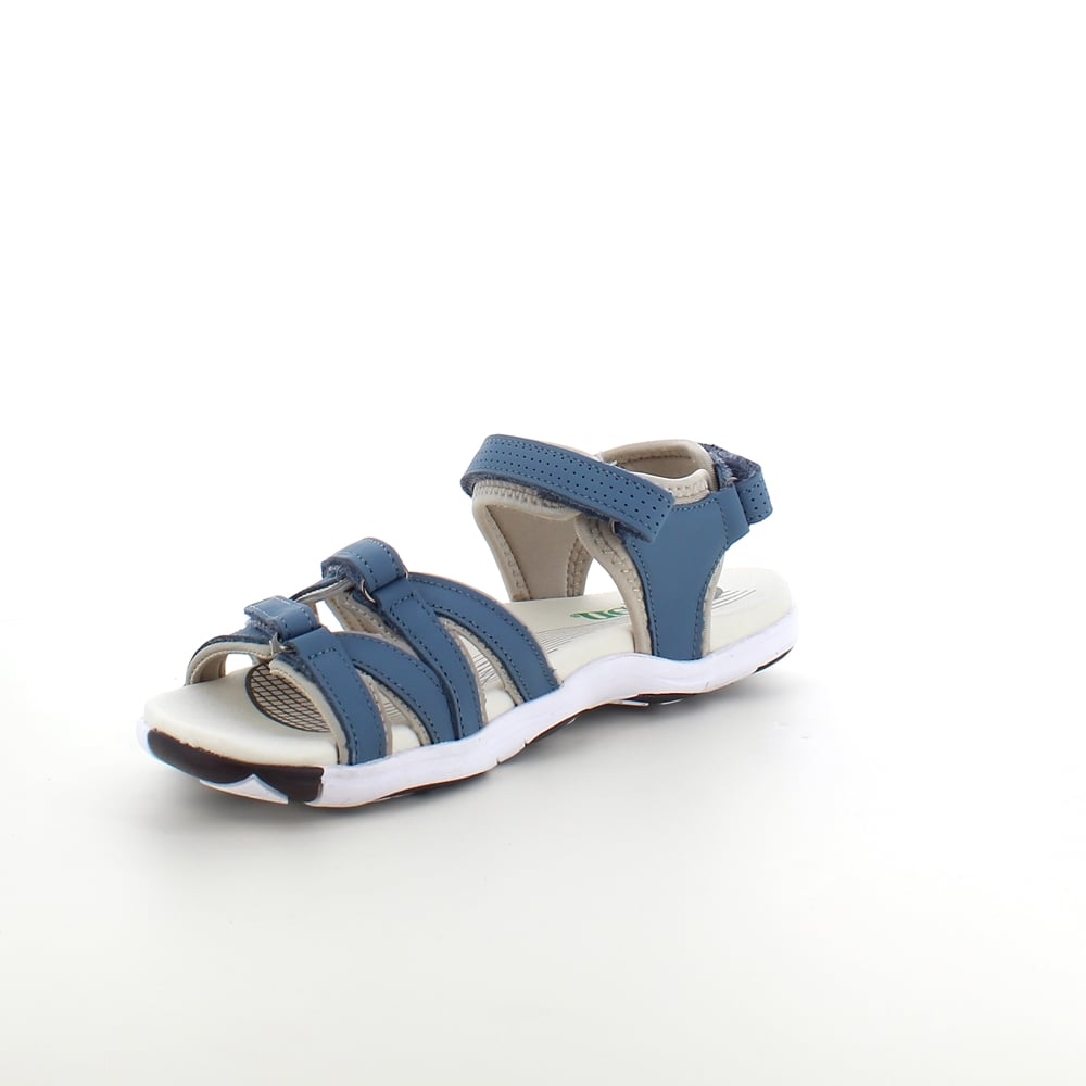 Blå sandal fra Green Comfort med fire justerbare stropper