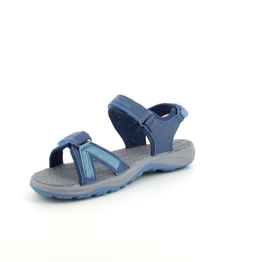 Lys blå sportssandal med 3 borrelåsremmer fra Whistler