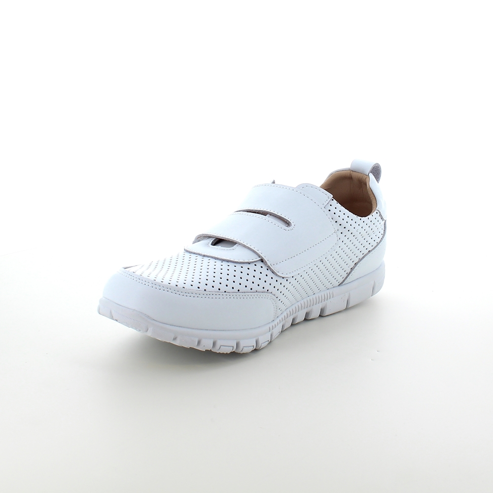 Pustende skinnsko med borrelåsremmer