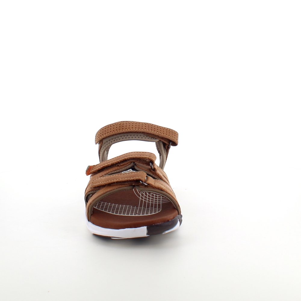Brun sandal fra Green Comfort med fire justerbare remmer
