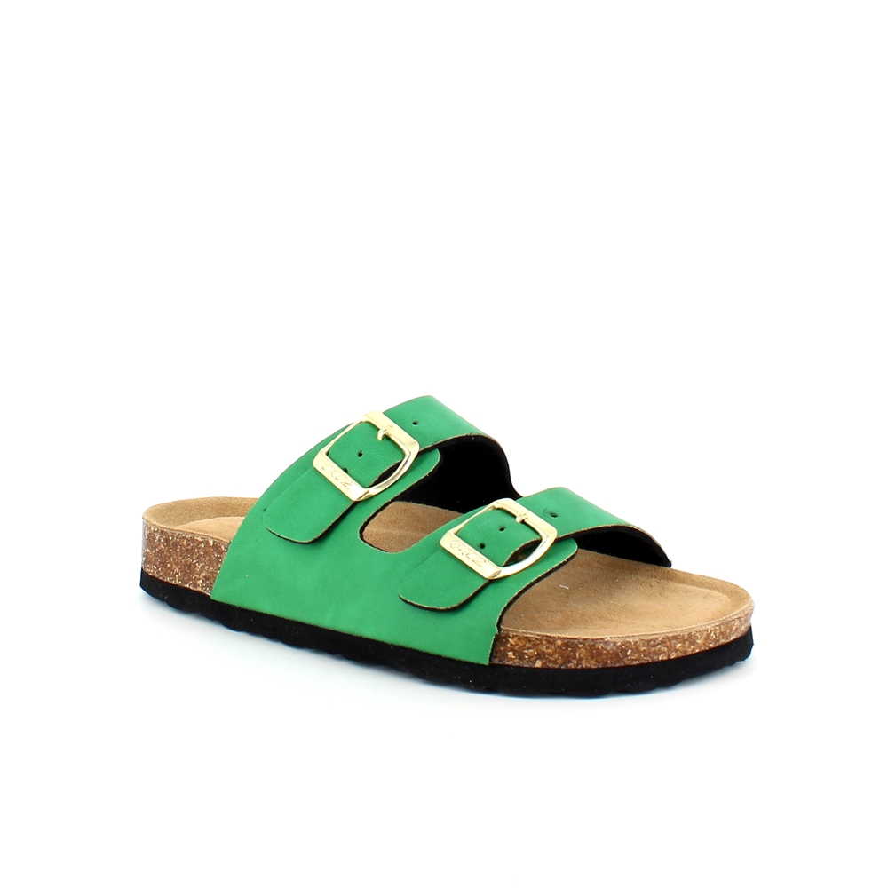 Grønn Cruz biosandal med brede remmer