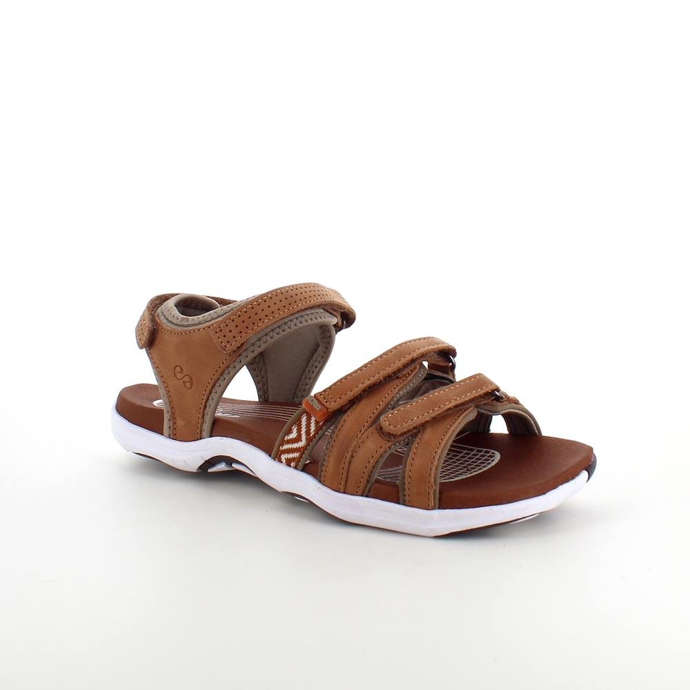 Brun sandal fra Green Comfort med fire justerbare remmer