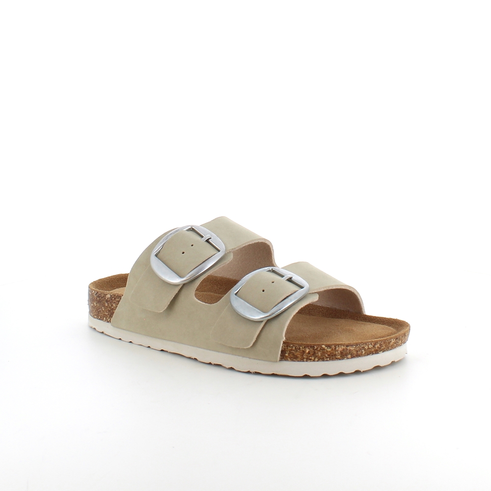 Beige Cruz biosandal med brede remmer