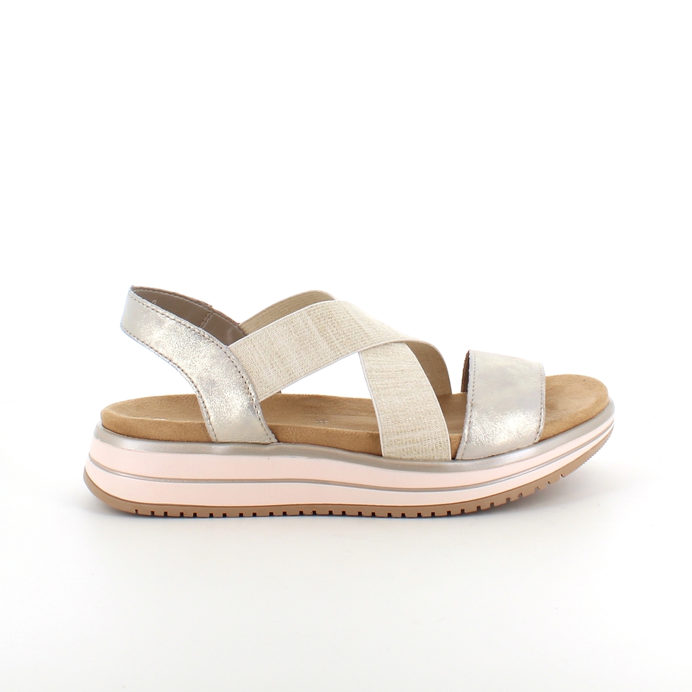 Sandal fra Remonte med elastiske remmer og uttakbar såle