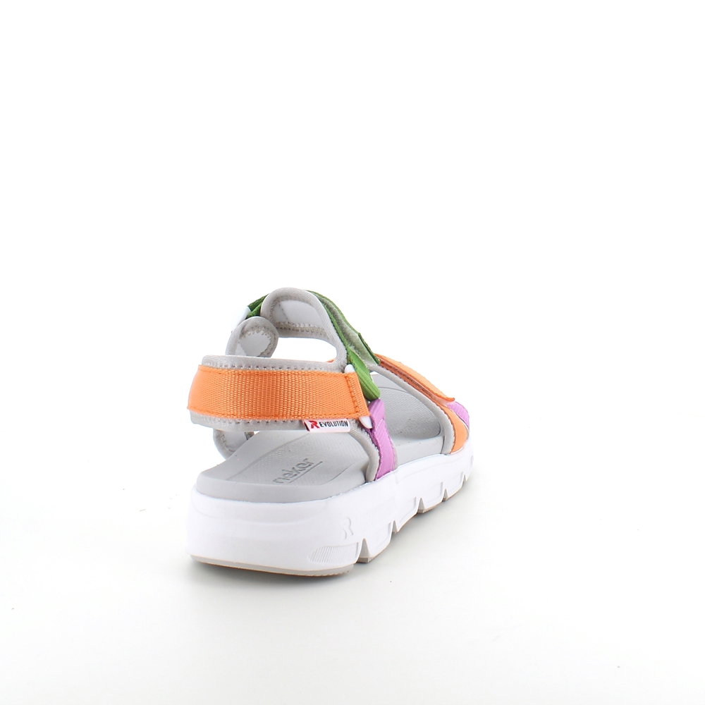 Vaskbar sandal fra Rieker i flotte farger