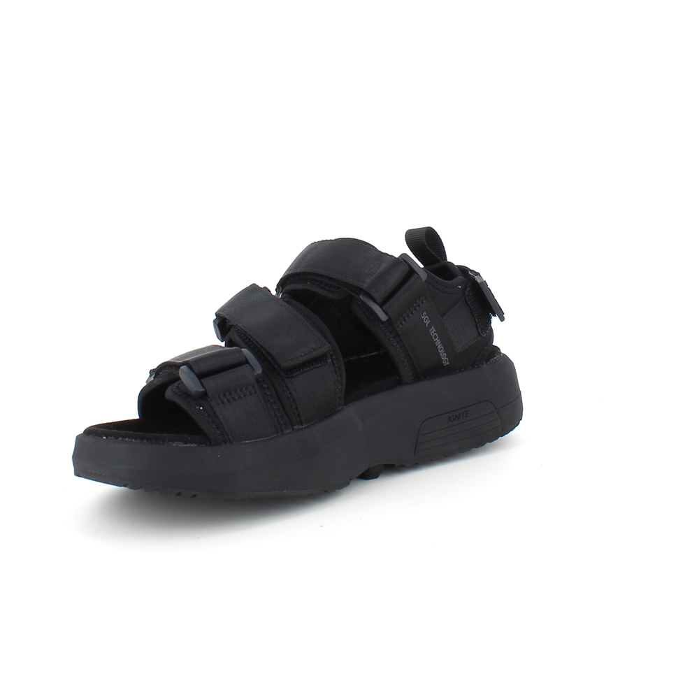 Svart sandal fra Gaitline med gangesåle