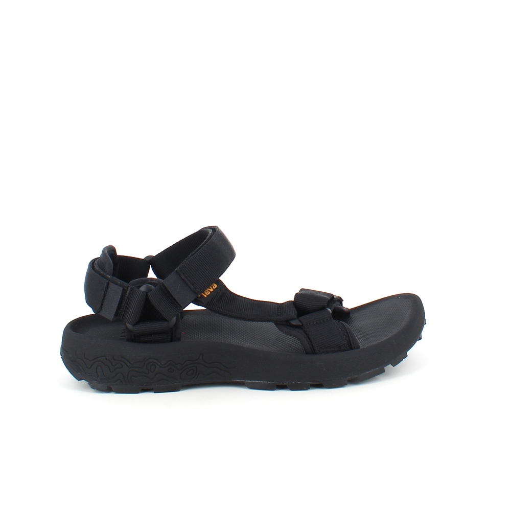 Svart tursandal fra Teva med fotbuestøtte og 3 regulerbare stropper