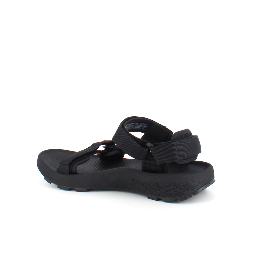 Svart tursandal fra Teva med fotbuestøtte og 3 regulerbare stropper