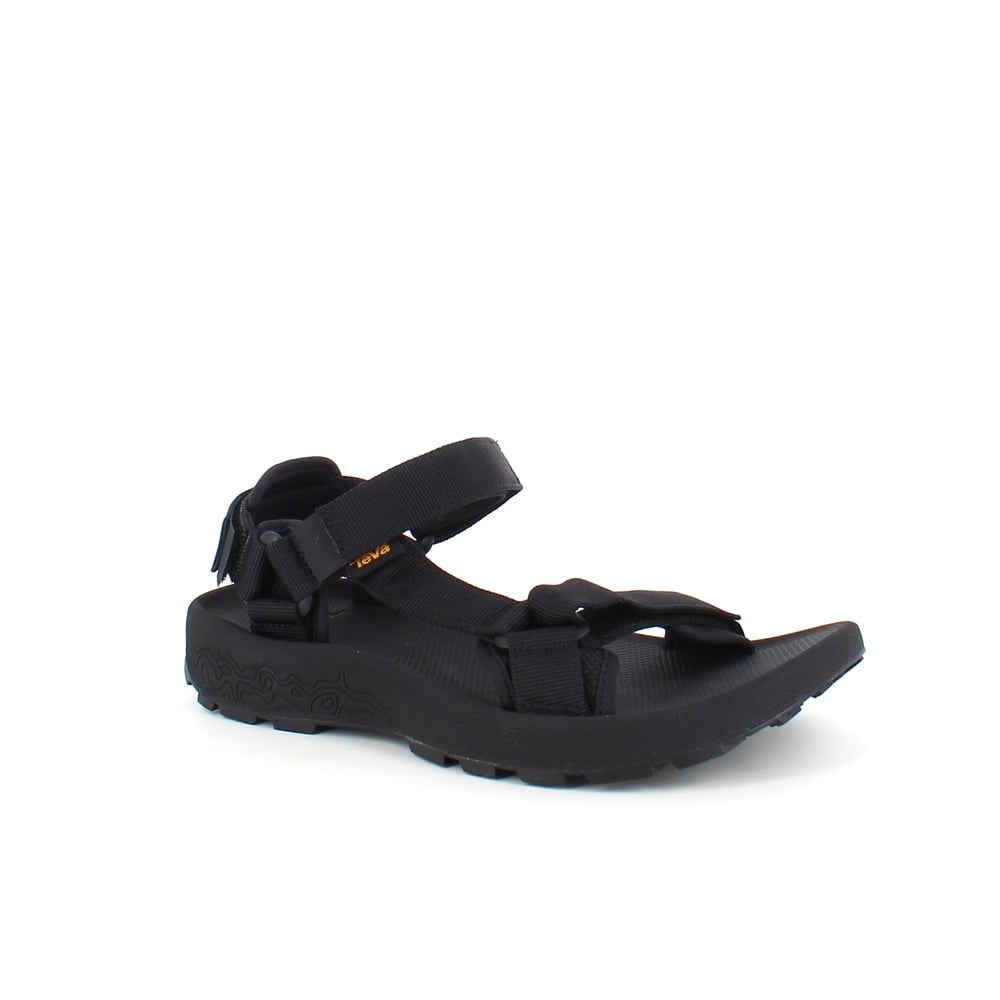 Svart tursandal fra Teva med fotbuestøtte og 3 regulerbare stropper