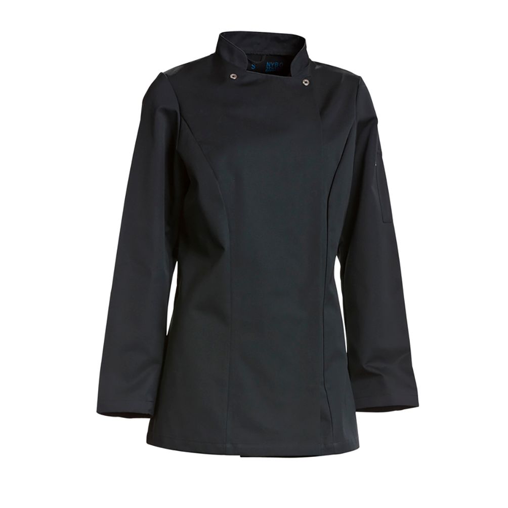 Nybo Sort Dame Taste Kokkekåpe, Langermet, Slitesterk, Komfort