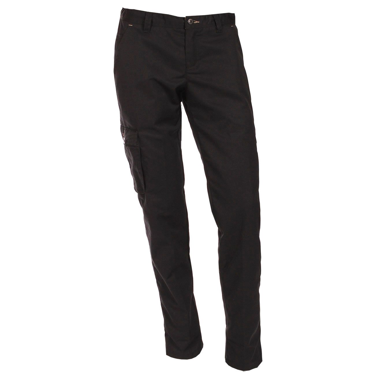Nybo Sort Dame Perfect Fit Chinos, God Passform, Justerbar Midje, Slitesterk