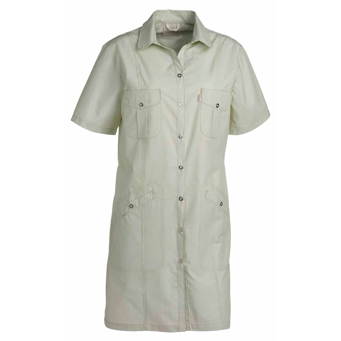 Nybo Lime Stripet Dame Fresh Lang Tunika/Kjole med Justerbar Elastikk i Ryggen