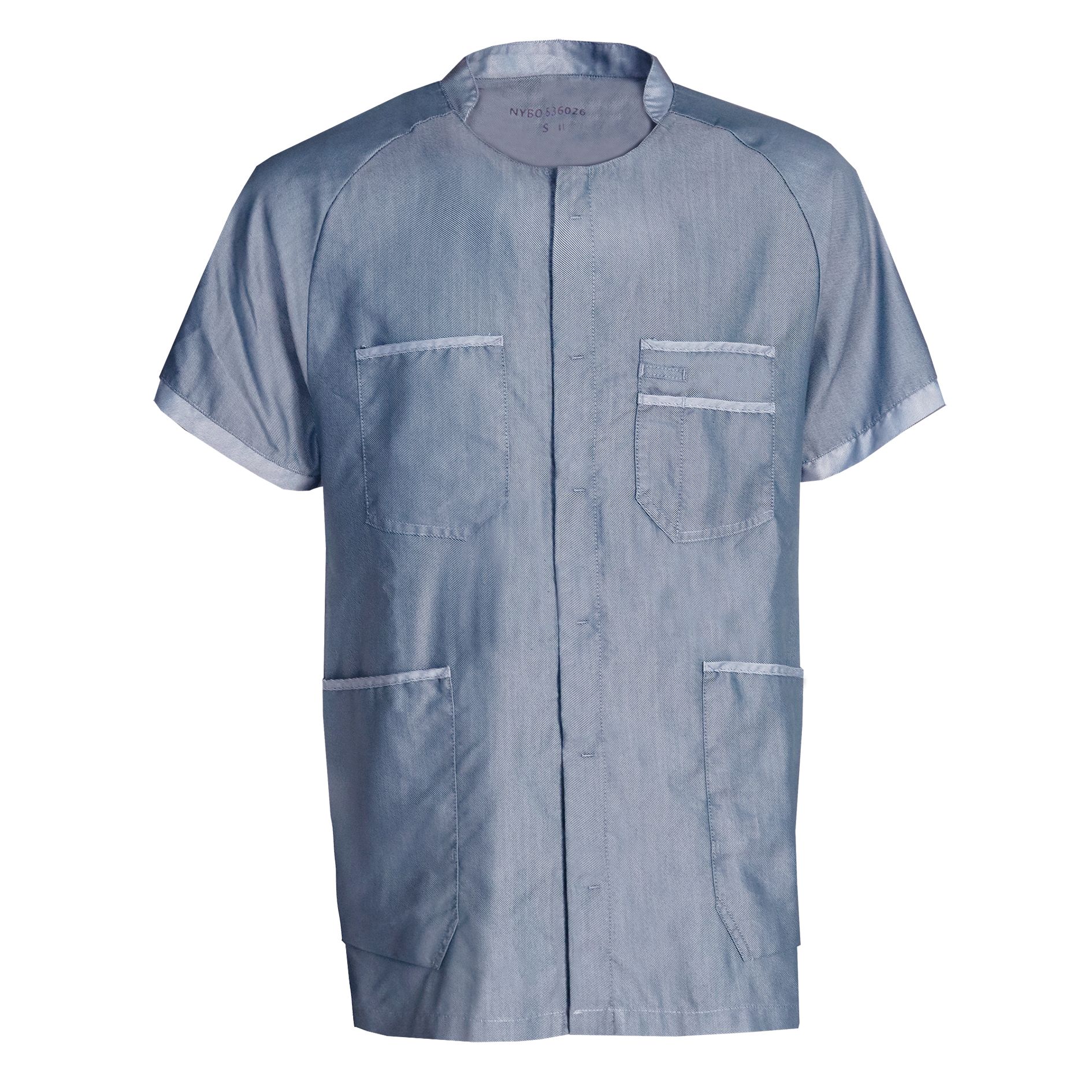 Nybo Marineblå Unisex Comfort Skjorte/Tunika, Stretch, Raglanermer, Pustende