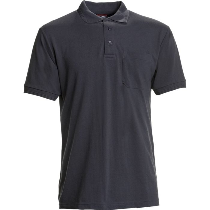 Nybo Koksgrå Herre Basic Polo Shirt, Kortermet, Brystlomme, Slitesterk