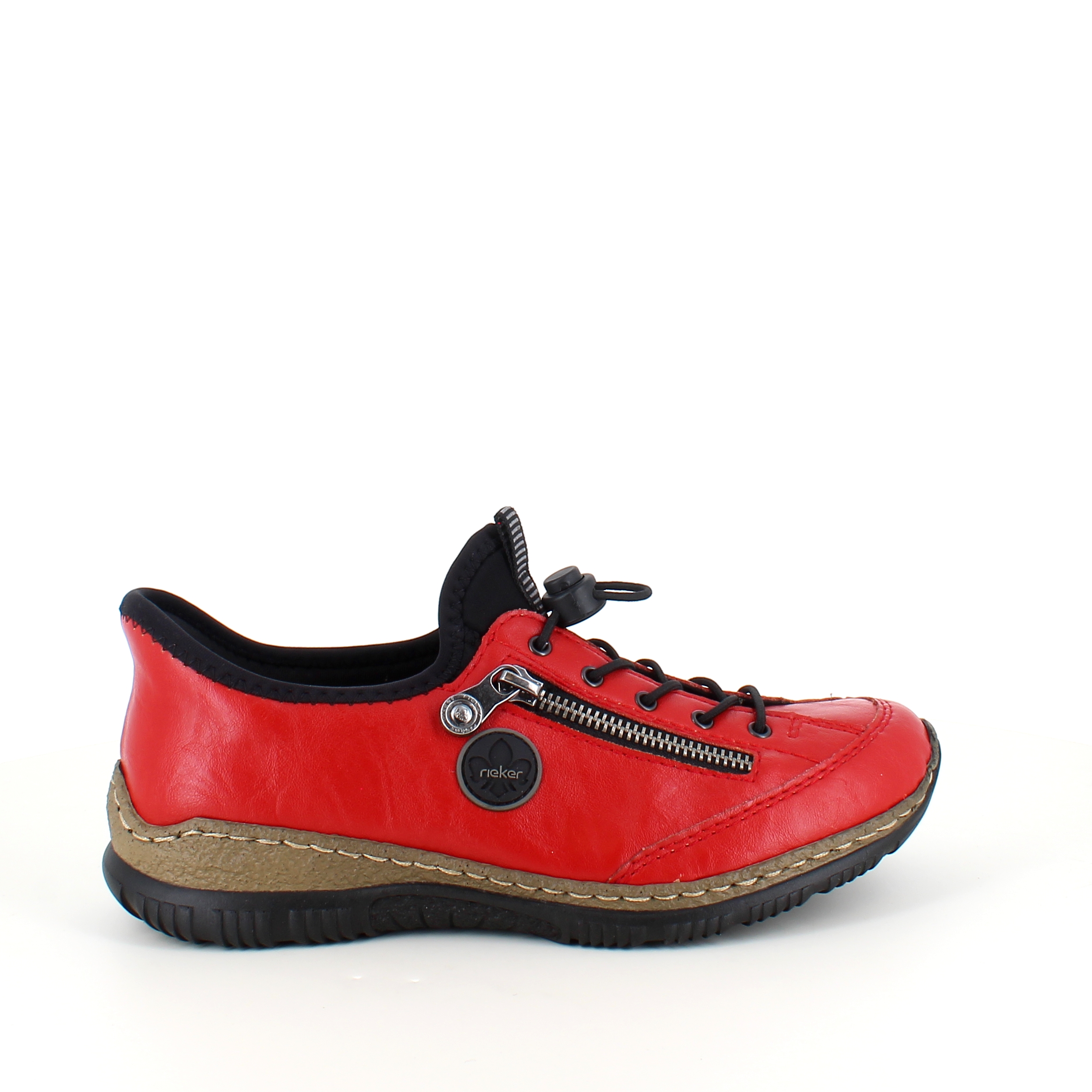 Rød slip-in sko fra Rieker