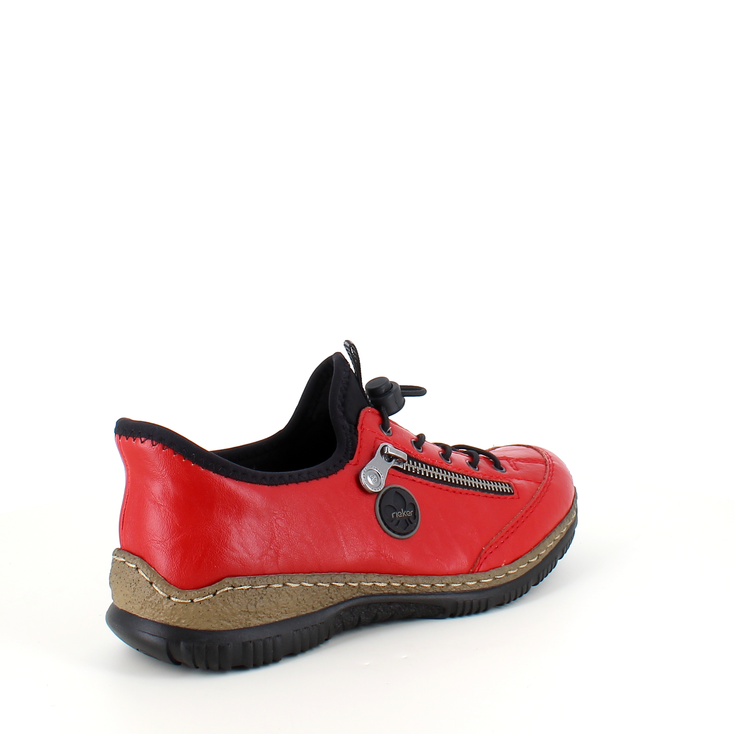 Rød slip-in sko fra Rieker