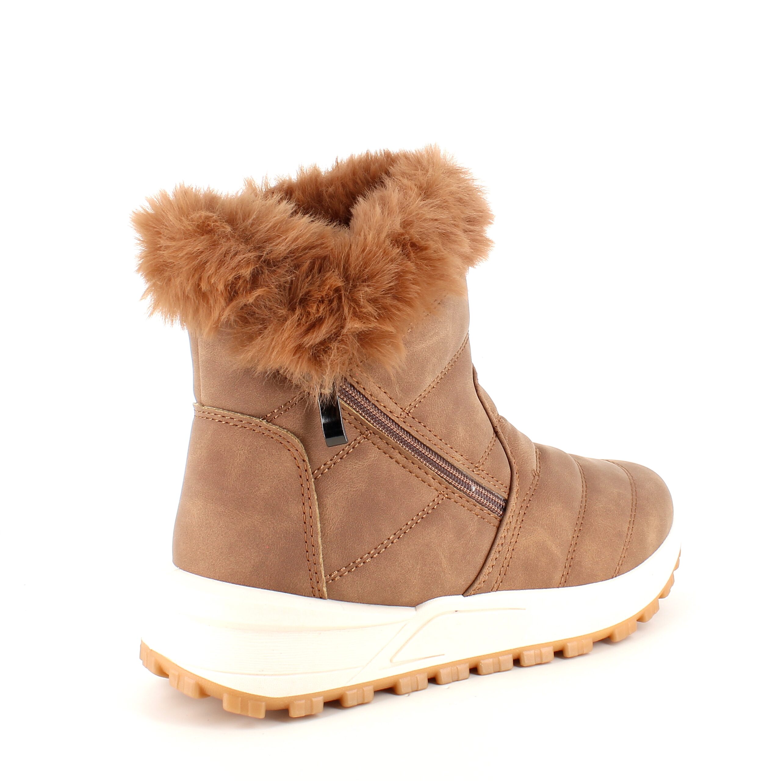 Brun vinterstøvel med mykt fôr og god støtdemping