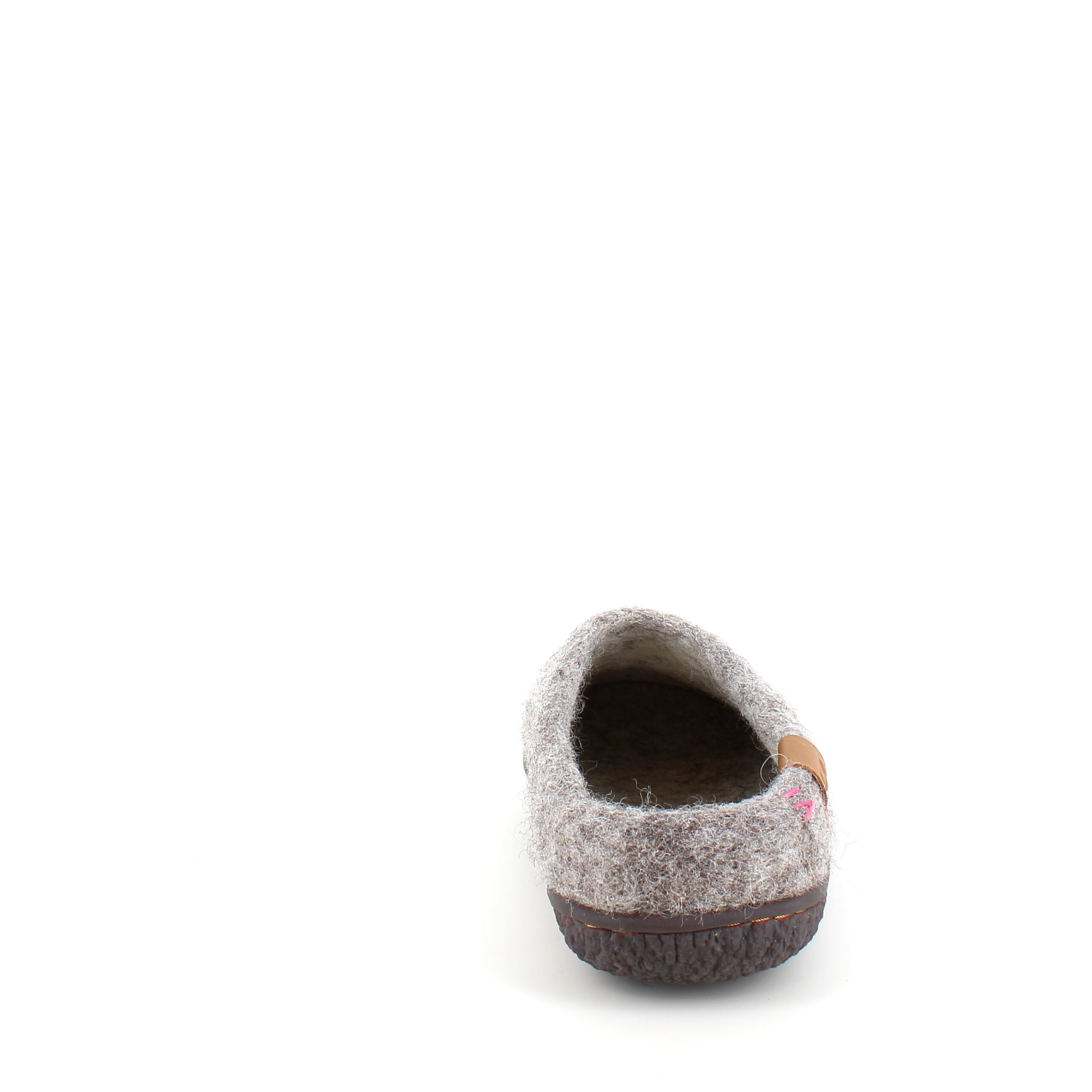 Lysegrå hjemmesko i ull med sklisikre såler fra Green Comfort