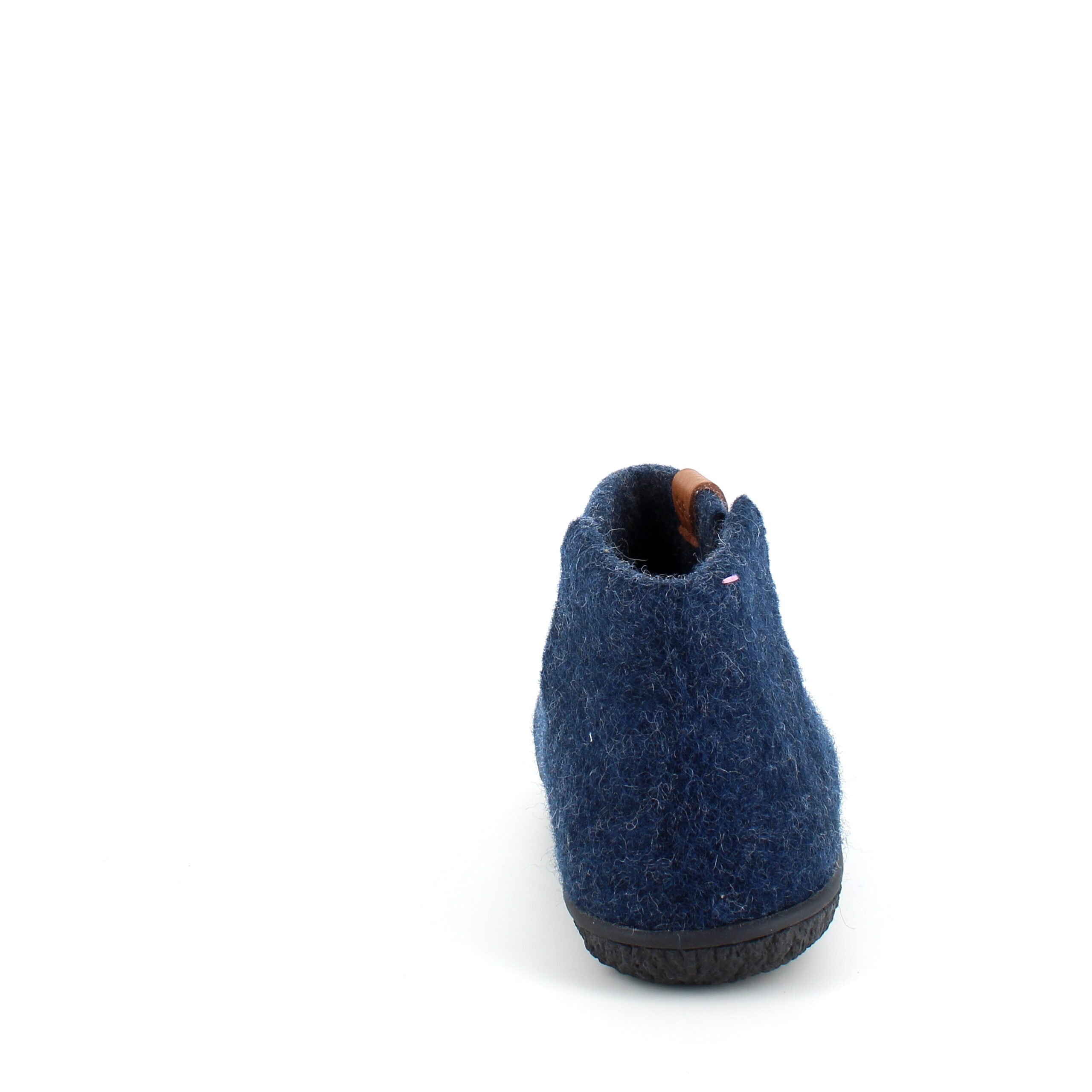 Høy marineblå hjemmesko i ull med sklihemmende såler fra Green Comfort