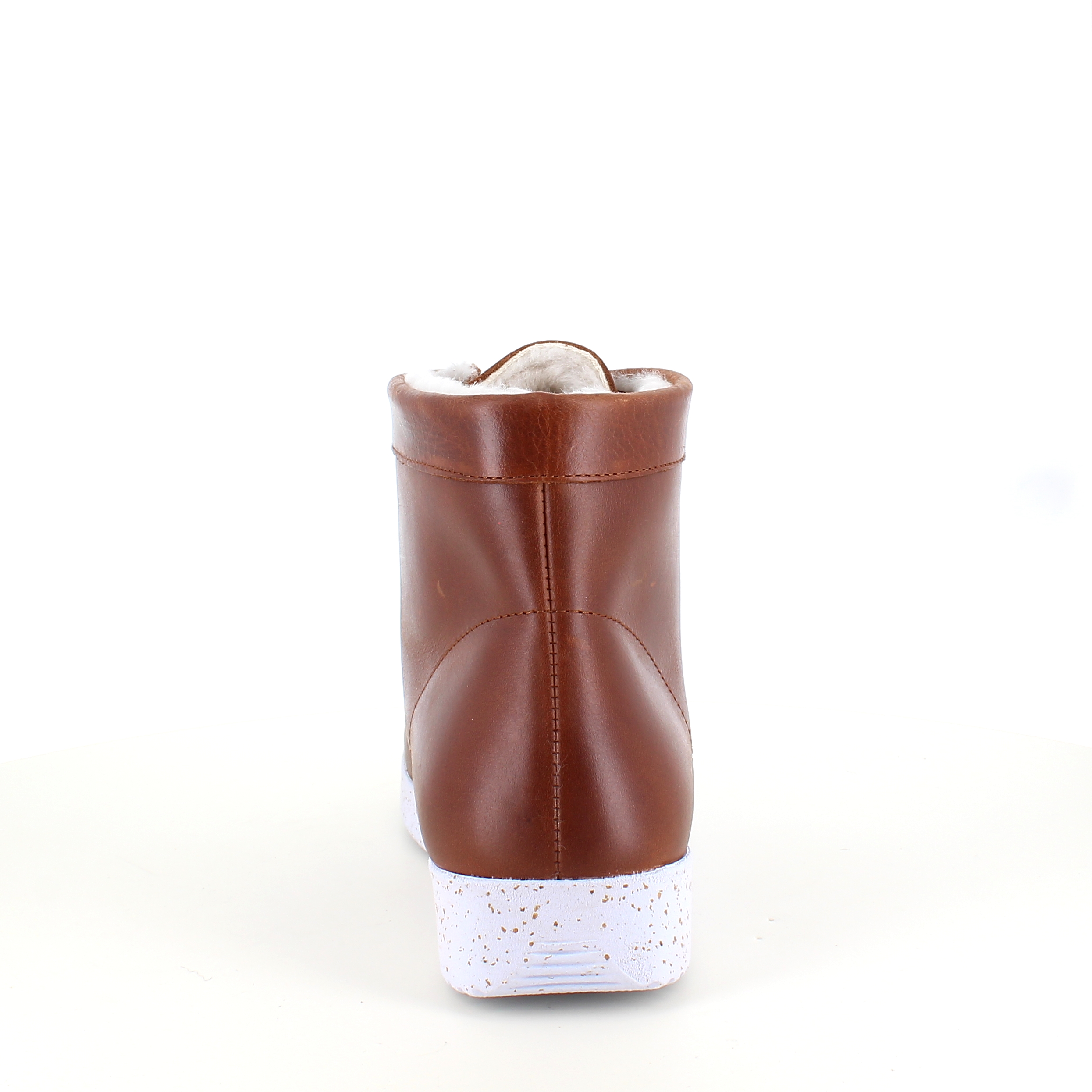 Brun lærstøvel fra Nature foret med ull