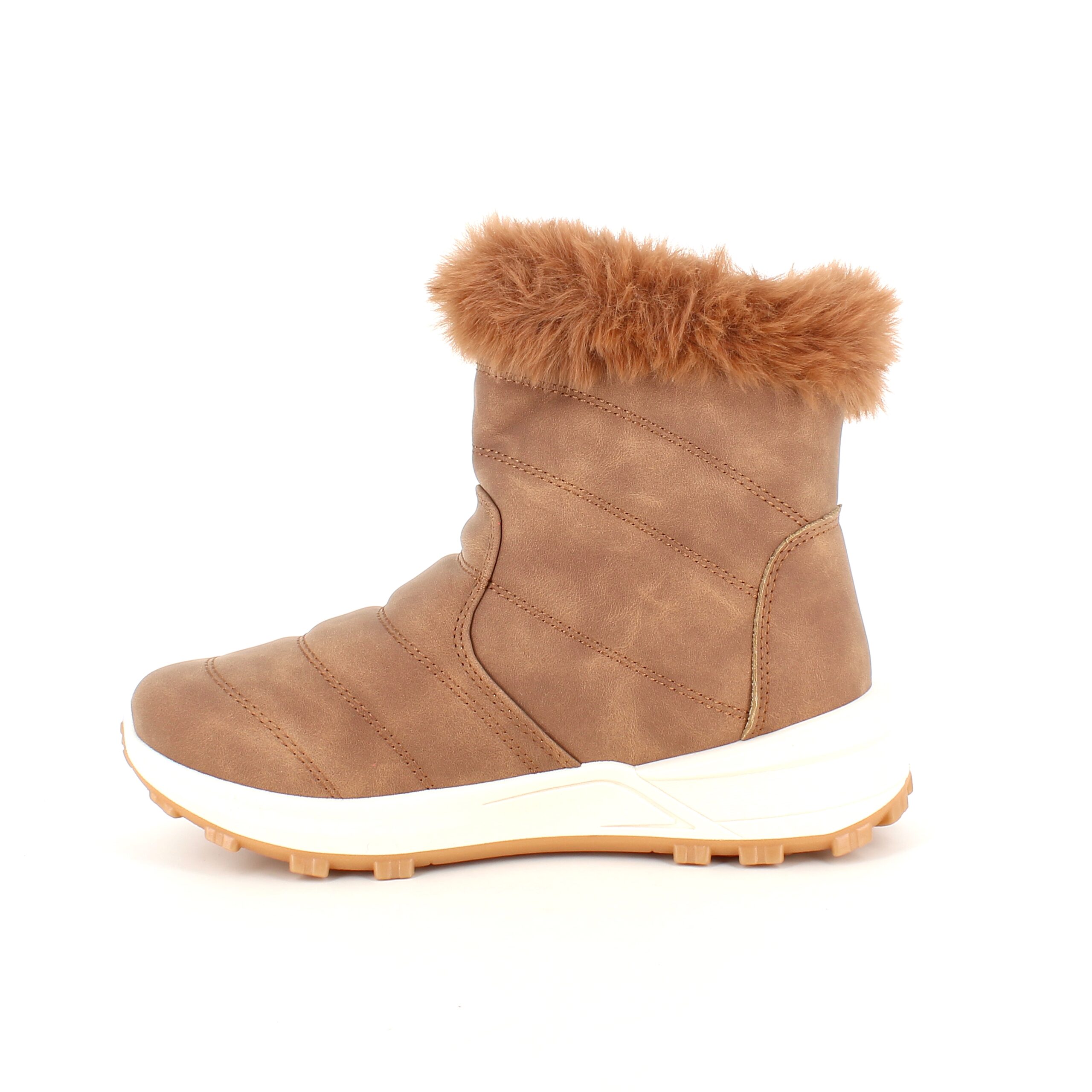 Brun vinterstøvel med mykt fôr og god støtdemping