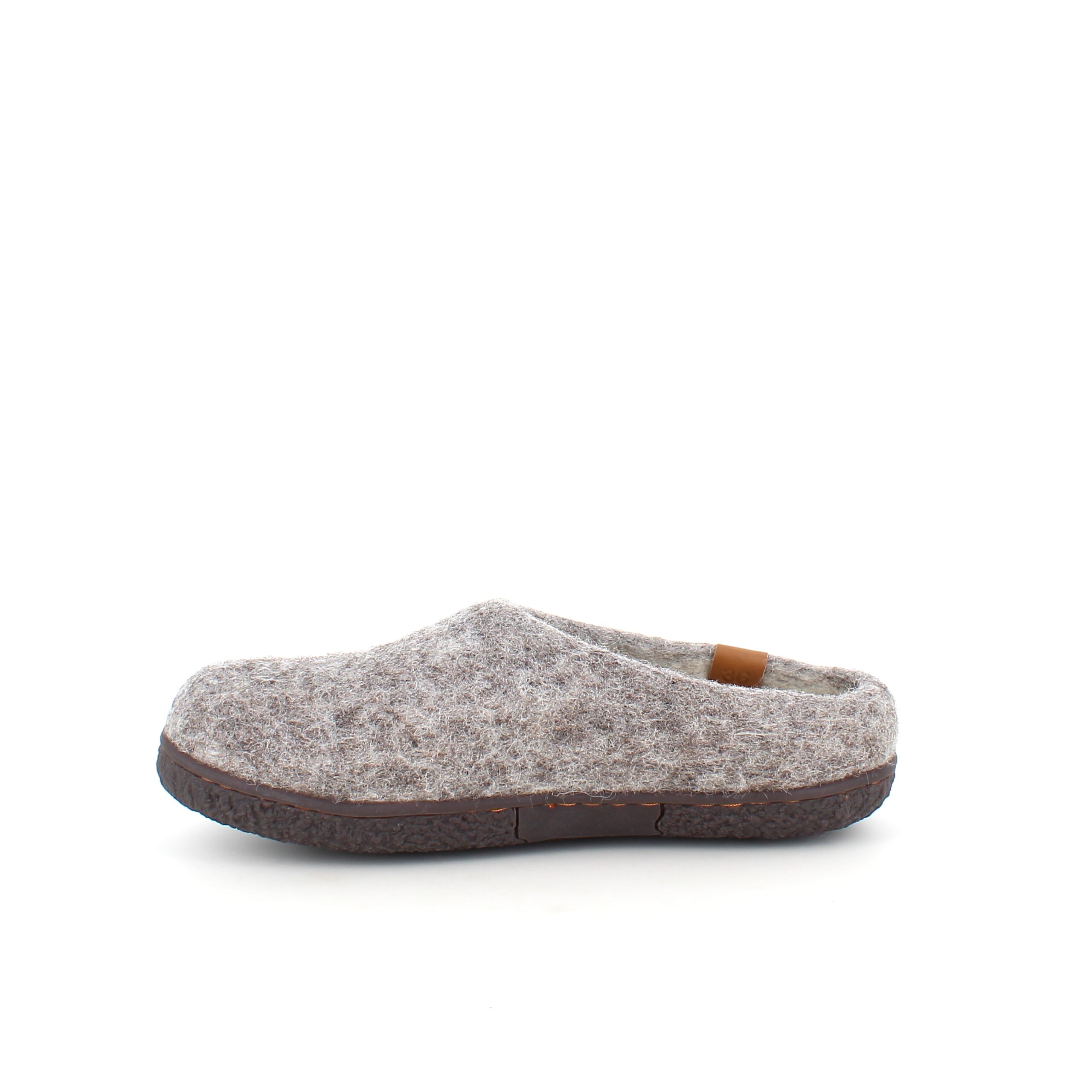 Lysegrå hjemmesko i ull med sklisikre såler fra Green Comfort