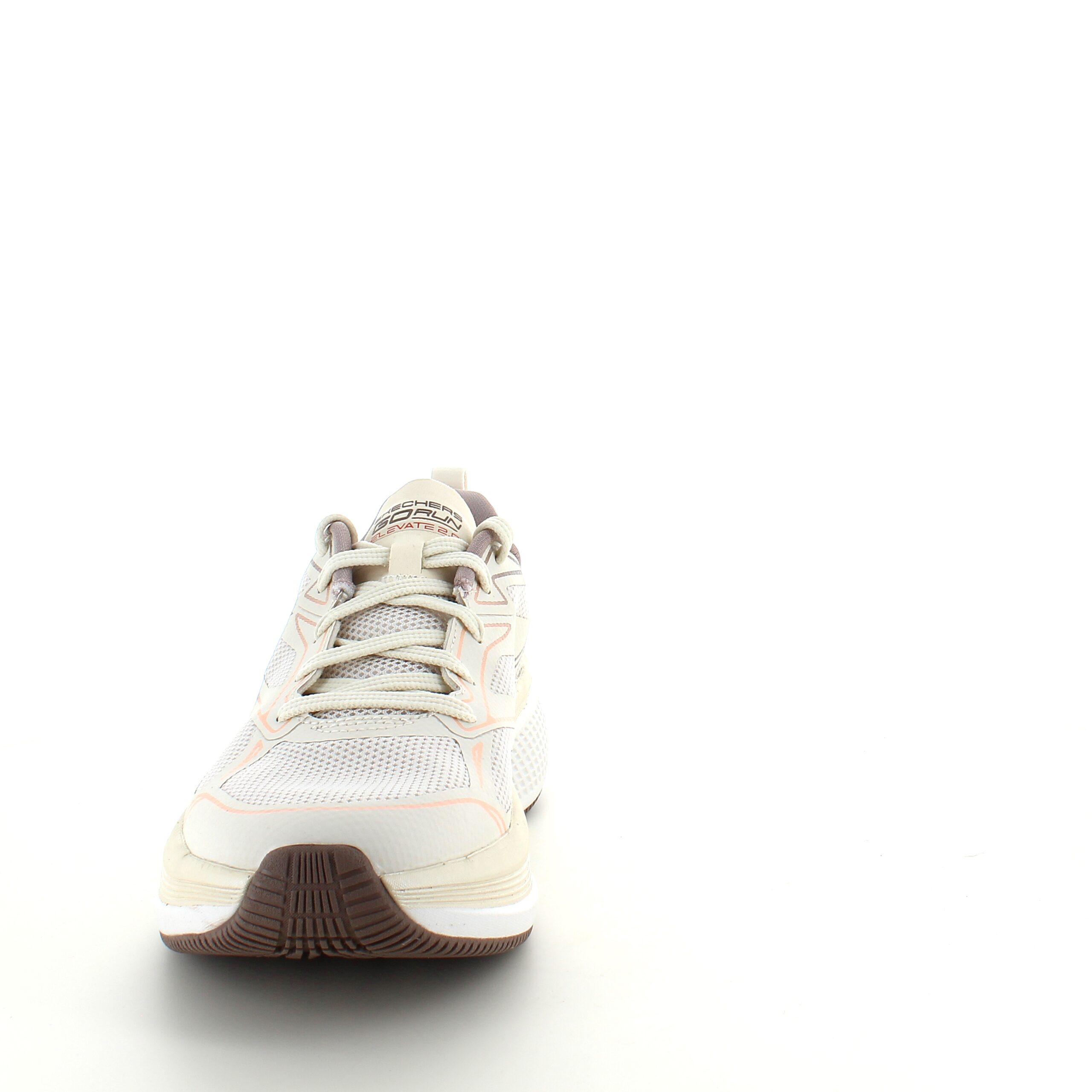 Ultralett hvit Skecherssko med effektiv støtdemping og stiv rulling