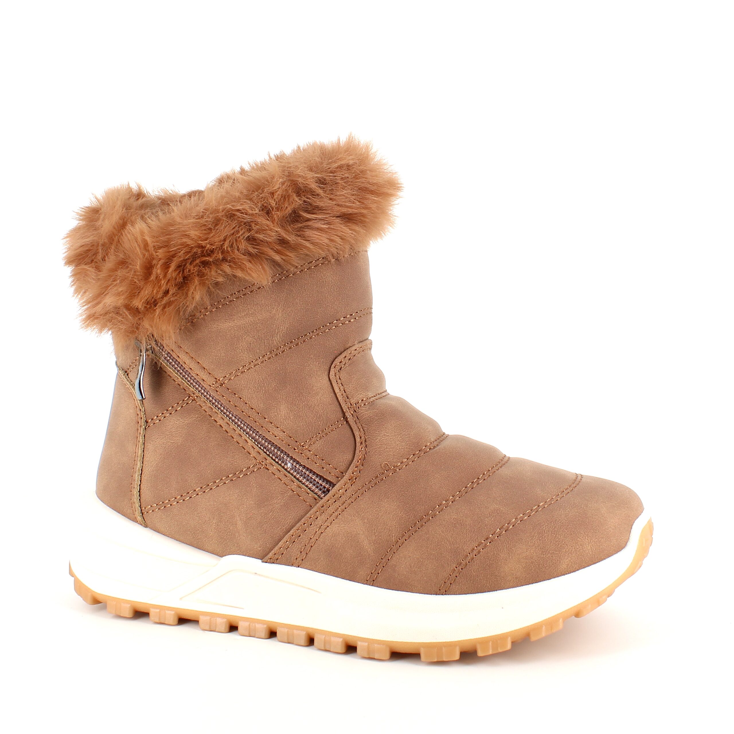 Brun vinterstøvel med mykt fôr og god støtdemping