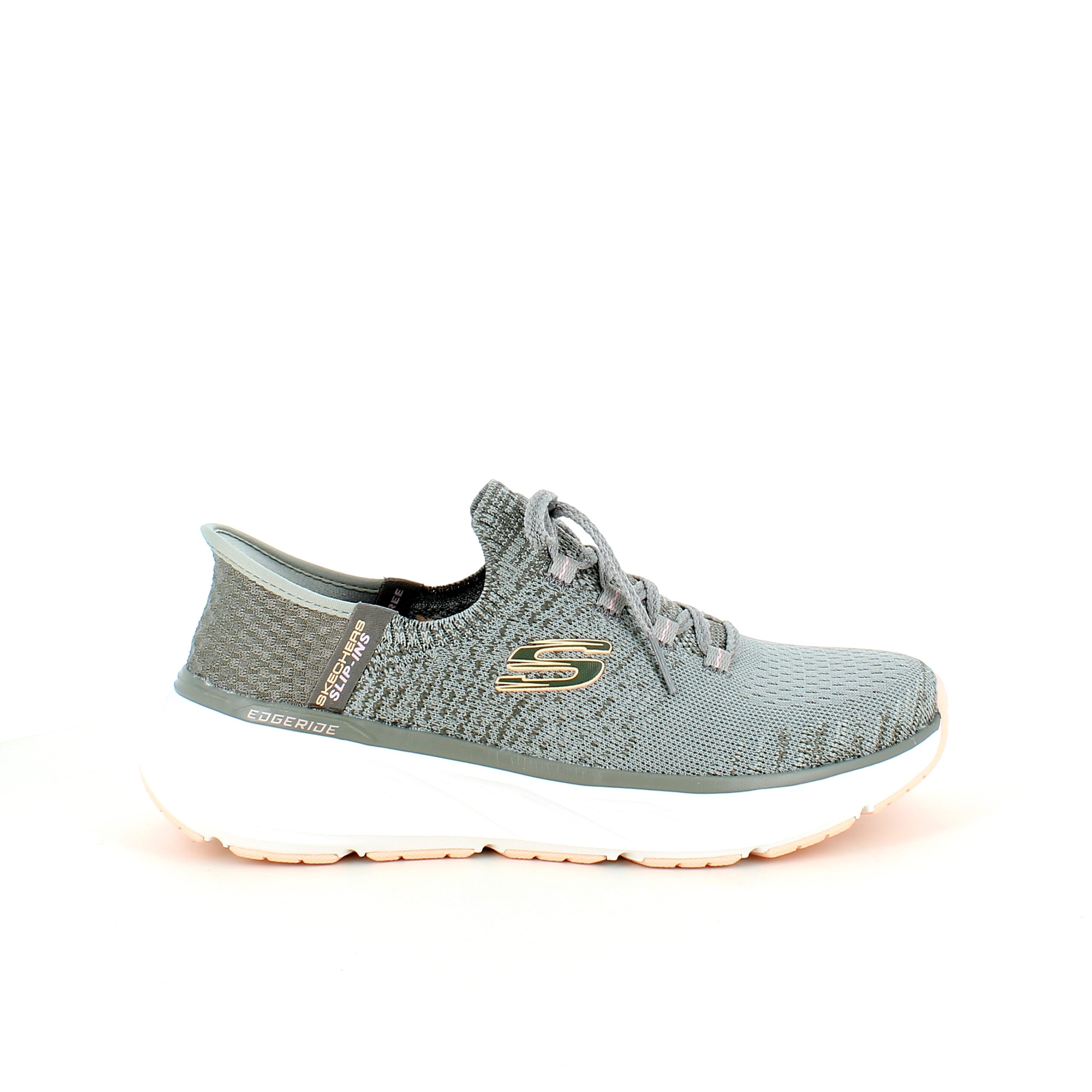 Skechers Slip-Ins med grønn strikket overdel som tilpasser seg dine føtter