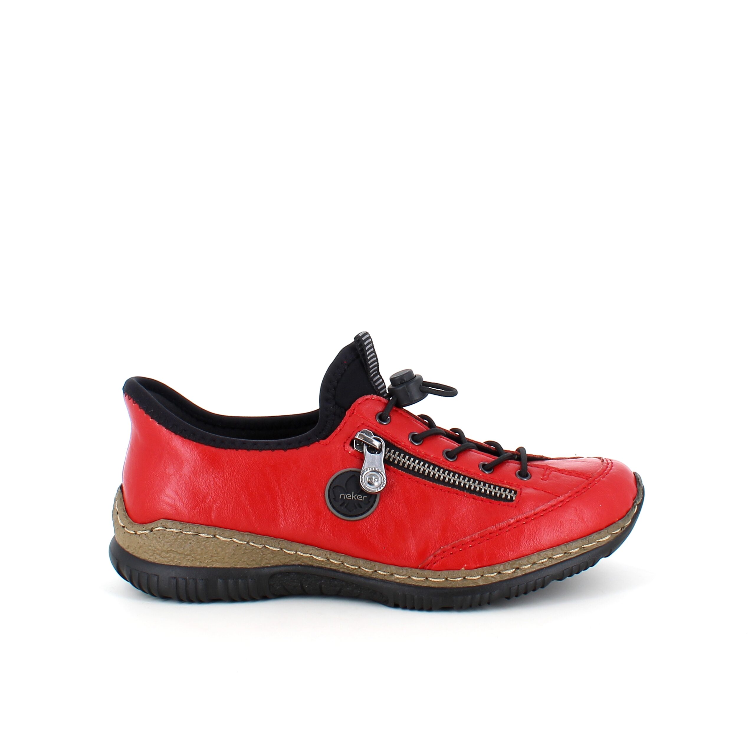 Rød slip-in sko fra Rieker