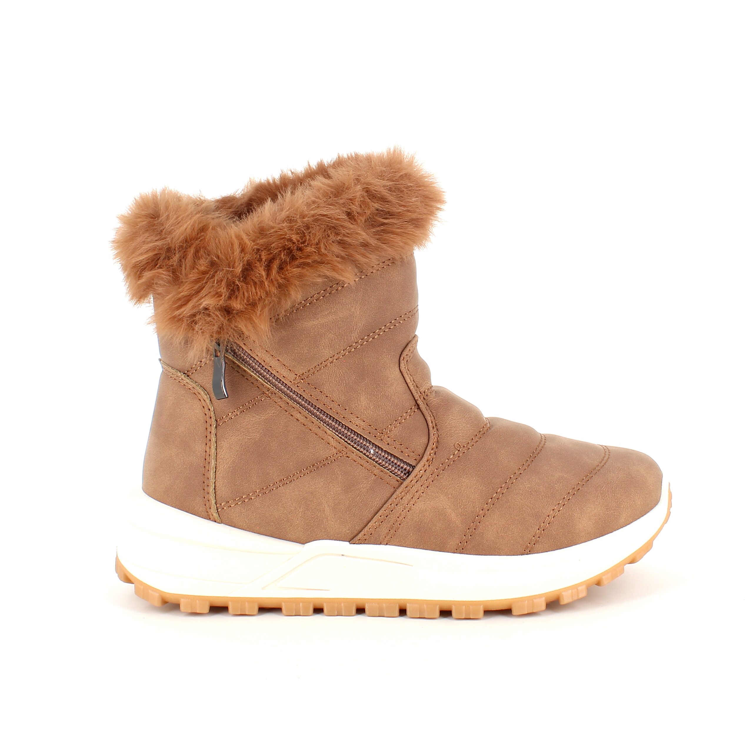 Brun vinterstøvel med mykt fôr og god støtdemping