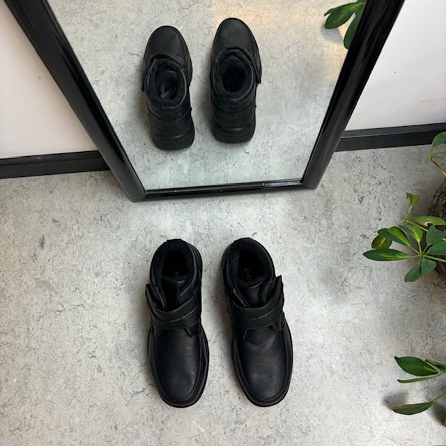 Herre vinterstøvel med borrelås og bred åpning