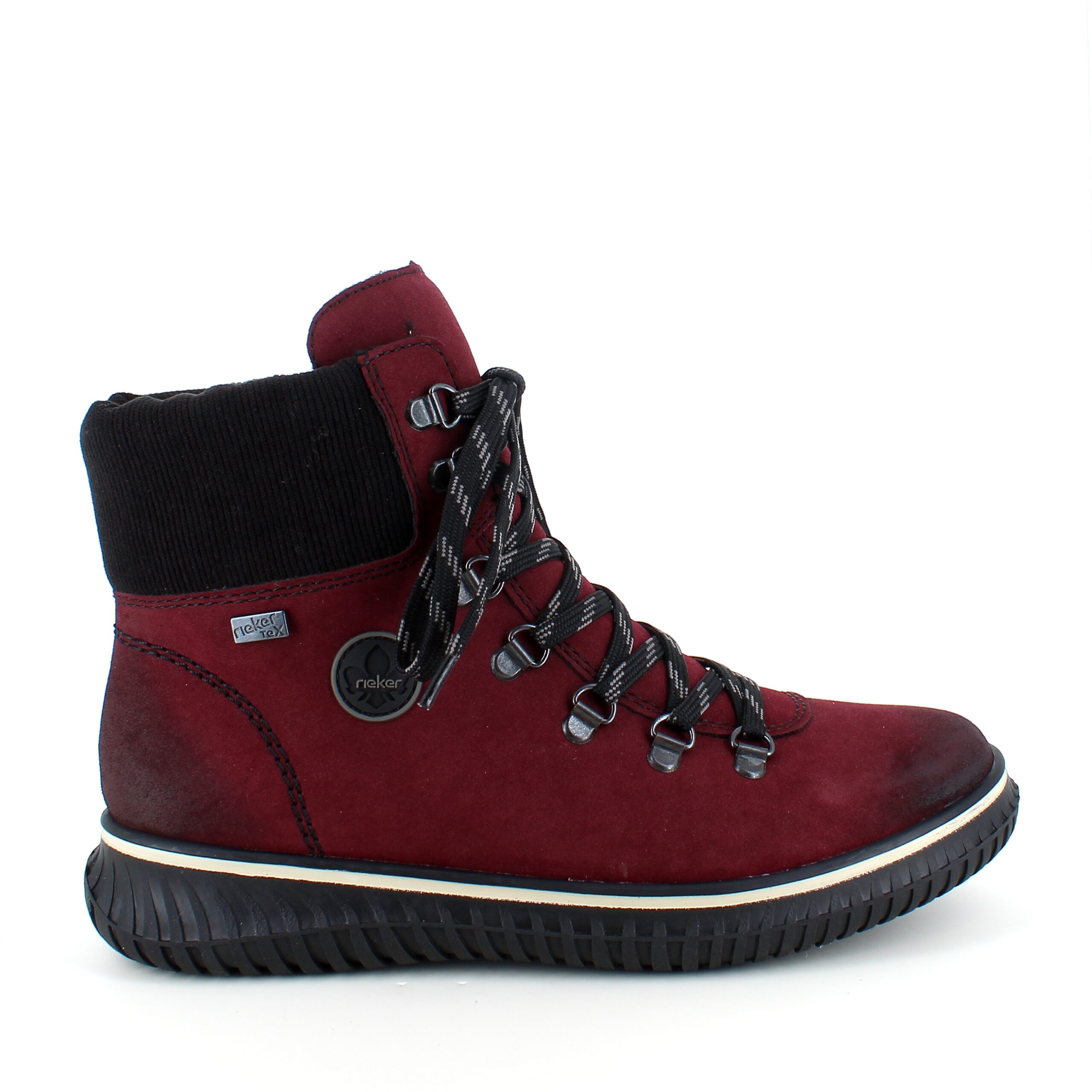 Vinrød Rieker vinterstøvel med god svangstøtte