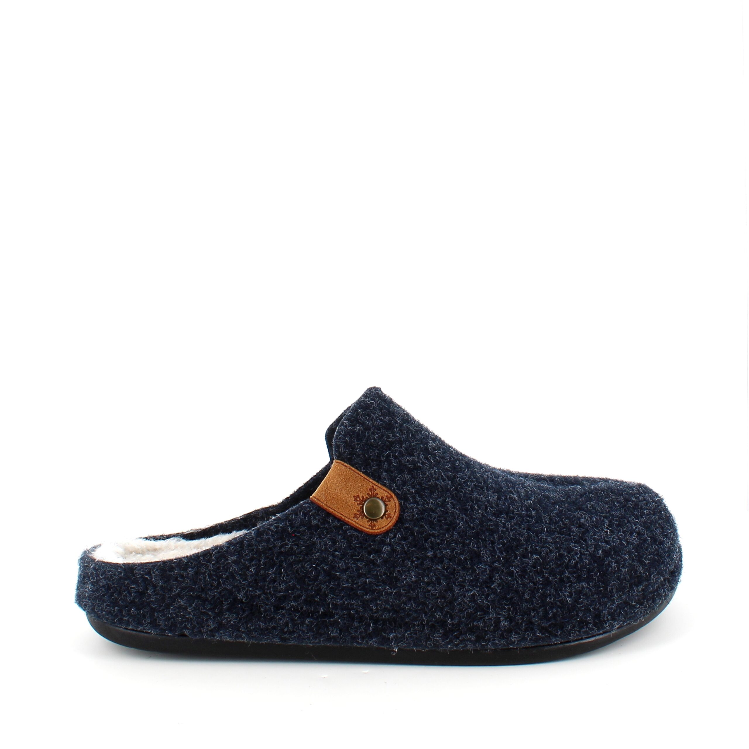 Mørkeblå tøfler med god buestøtte