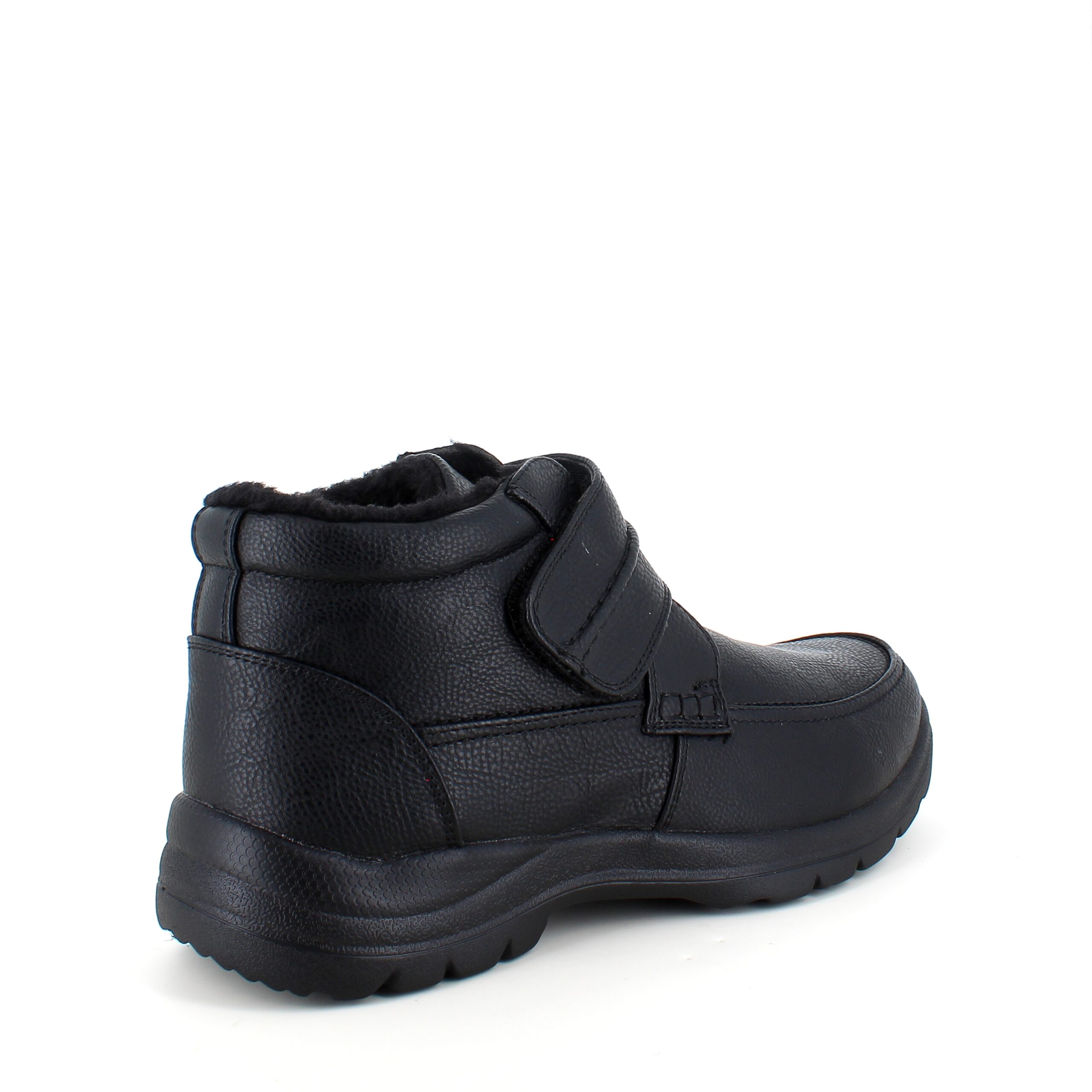 Herre vinterstøvel med borrelås og bred åpning