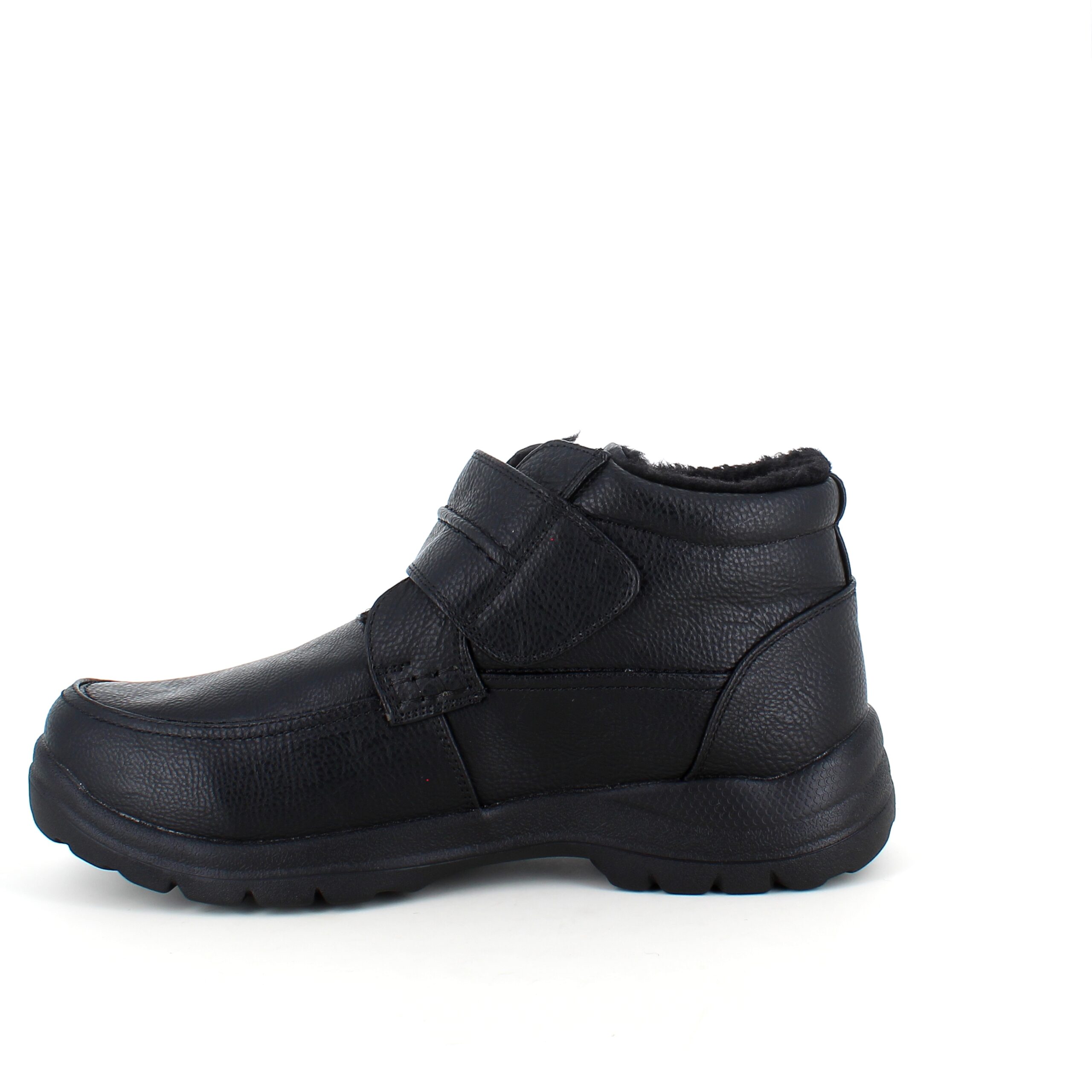 Herre vinterstøvel med borrelås og bred åpning