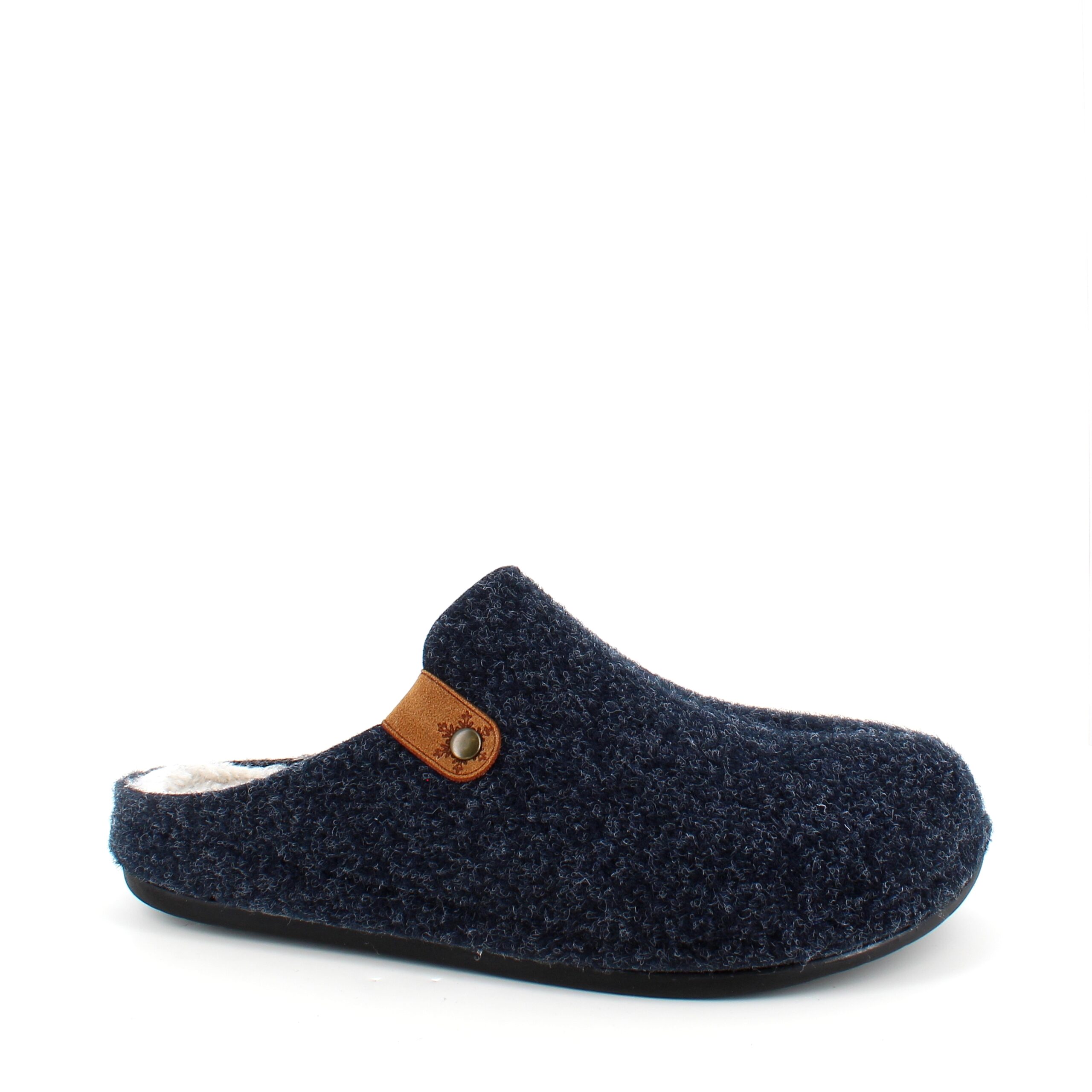 Mørkeblå tøfler med god buestøtte