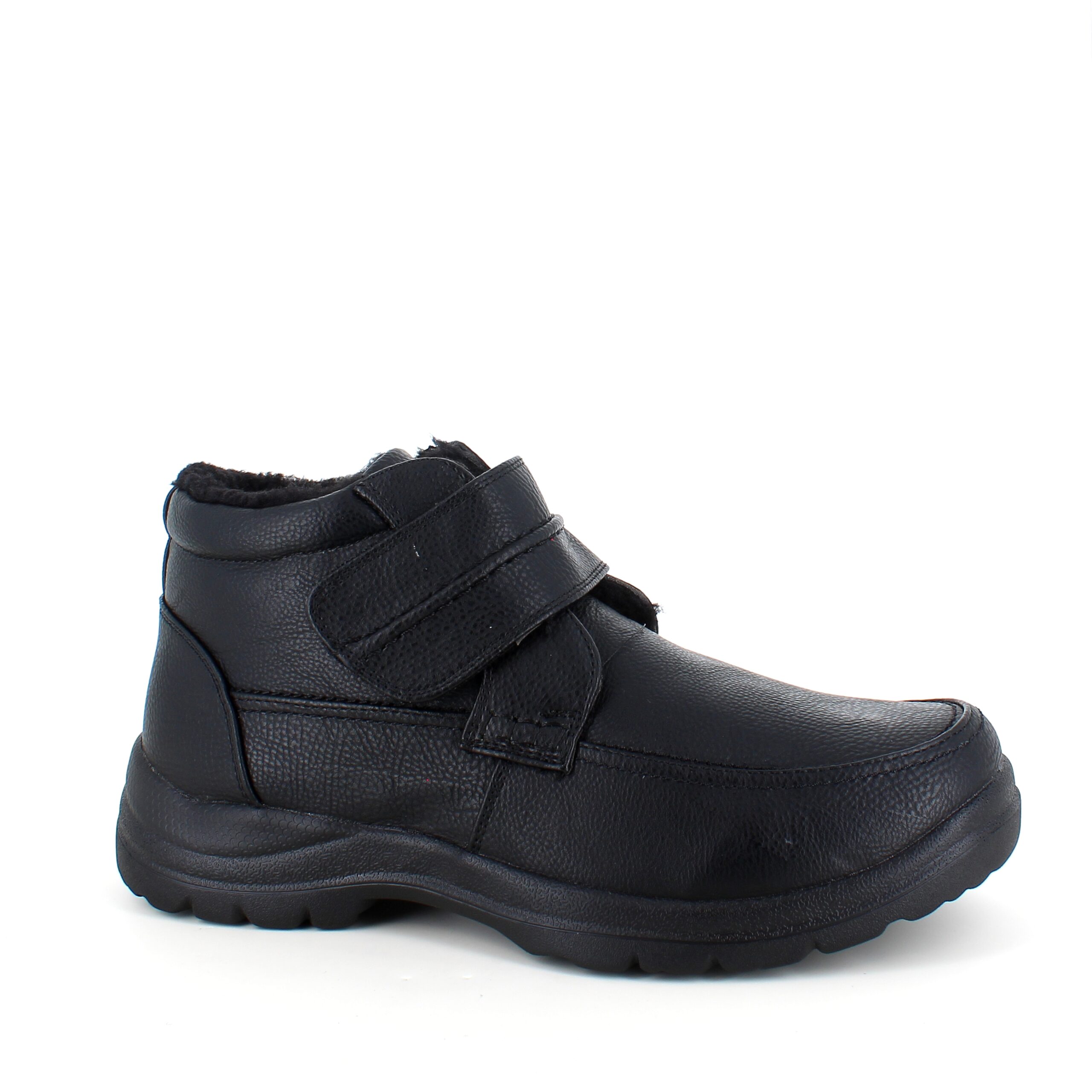 Herre vinterstøvel med borrelås og bred åpning