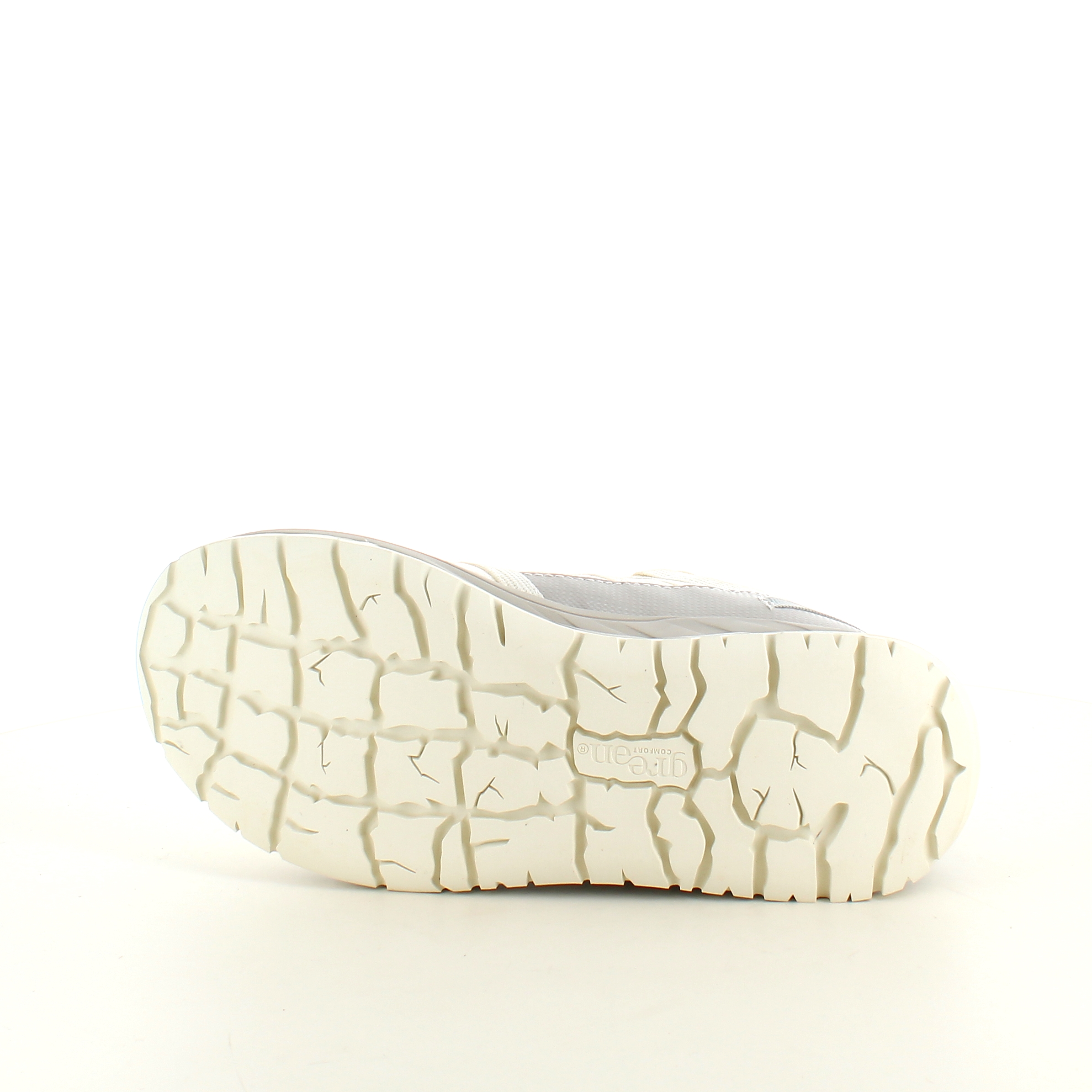 Råhvit Green Comfort tursko med fast fotbuestøtte.