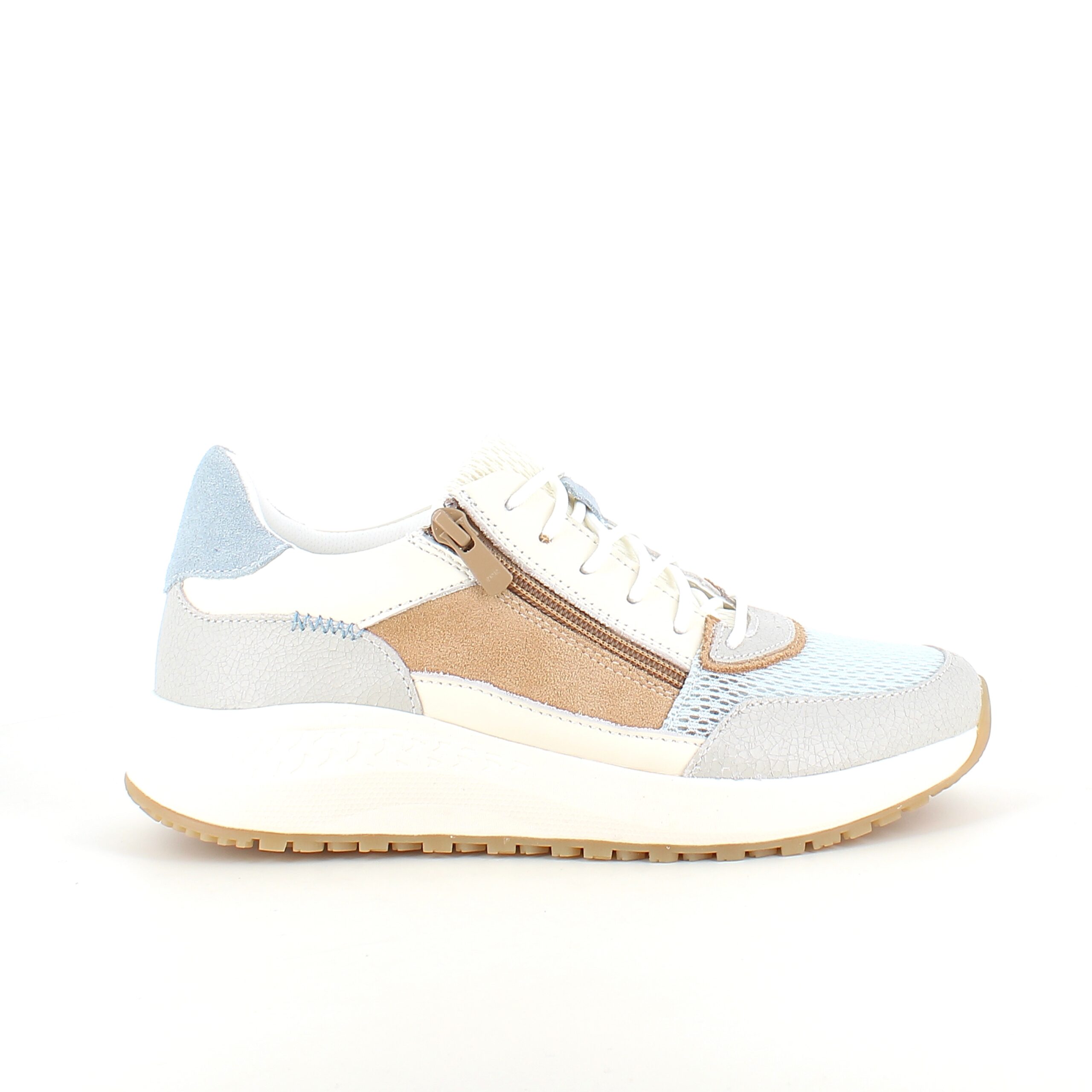 Lyseblå Green Comfort sko med god bredde og dobbelt åpning