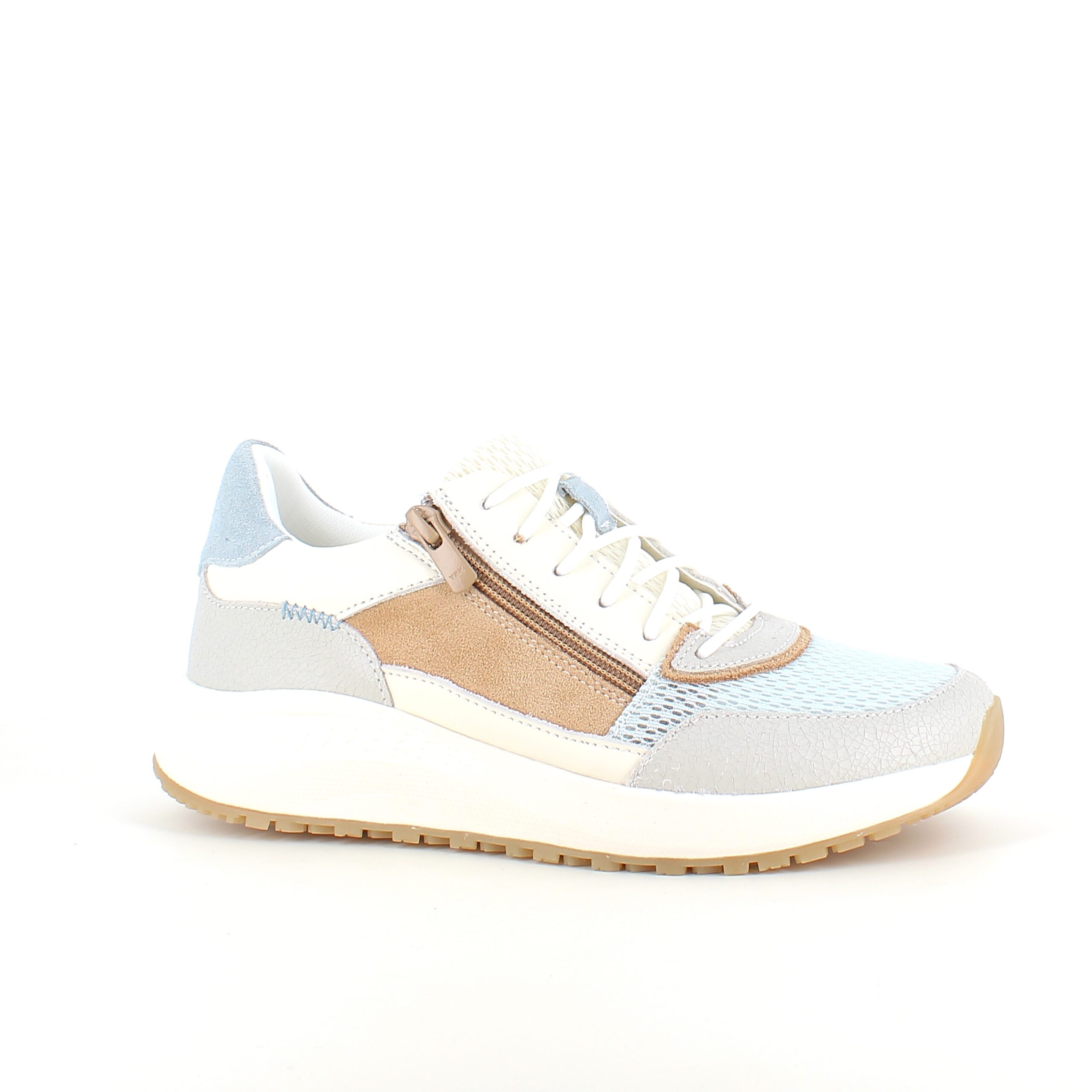 Lyseblå Green Comfort sko med god bredde og dobbelt åpning