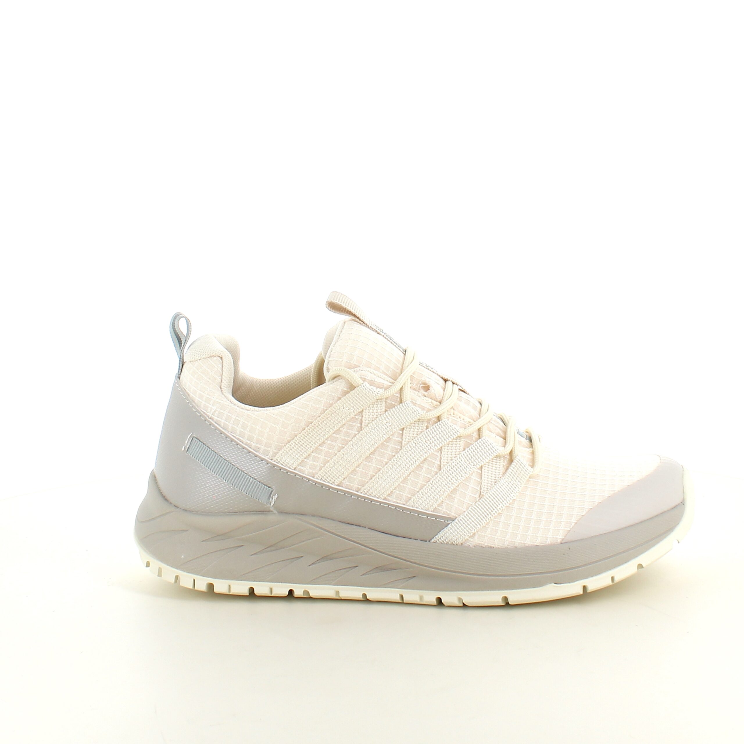 Råhvit Green Comfort tursko med fast fotbuestøtte.